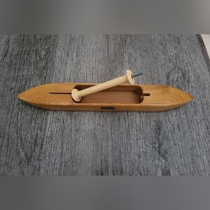 Wooden Weaving Shuttle with Bobbin